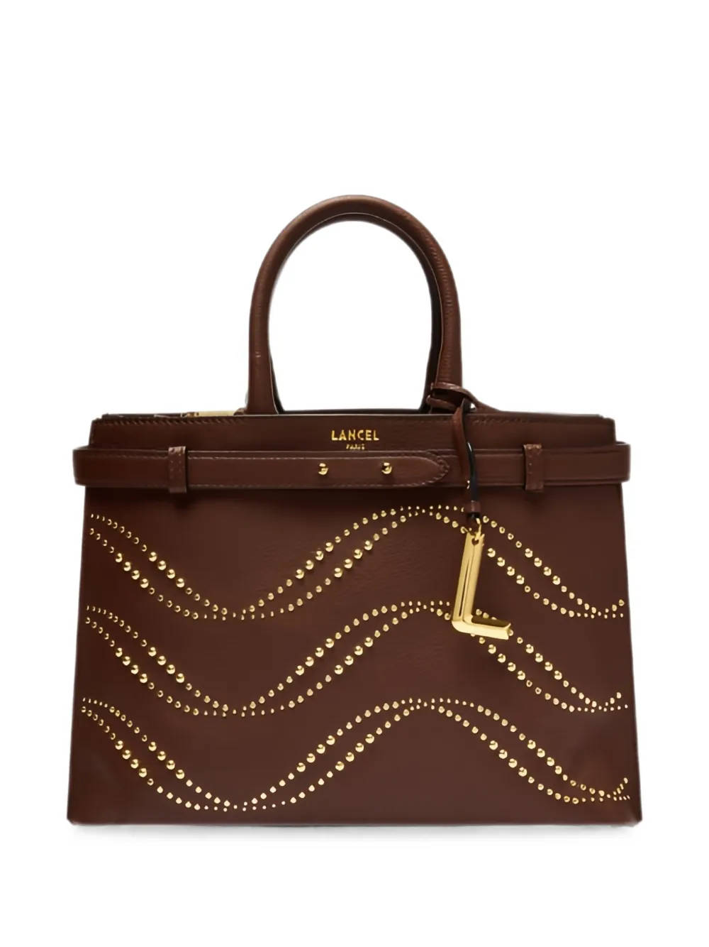 Lancel Faubourg Tote Bag mit Nieten - Braun