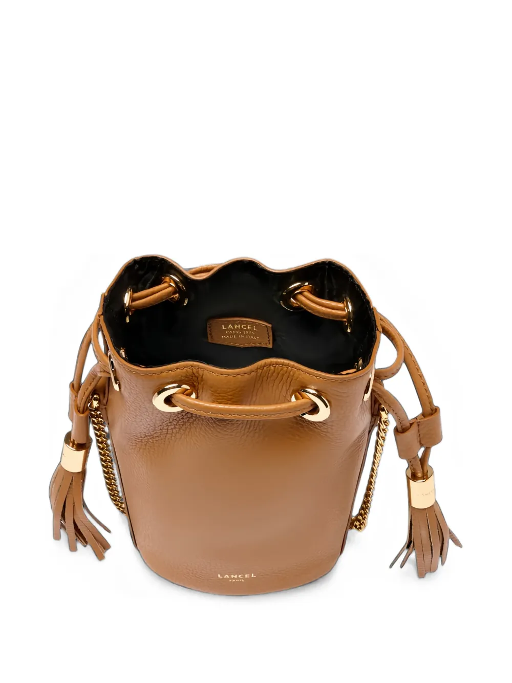 Lancel Premier Flirt mini-bucket-tas met kwastje Bruin