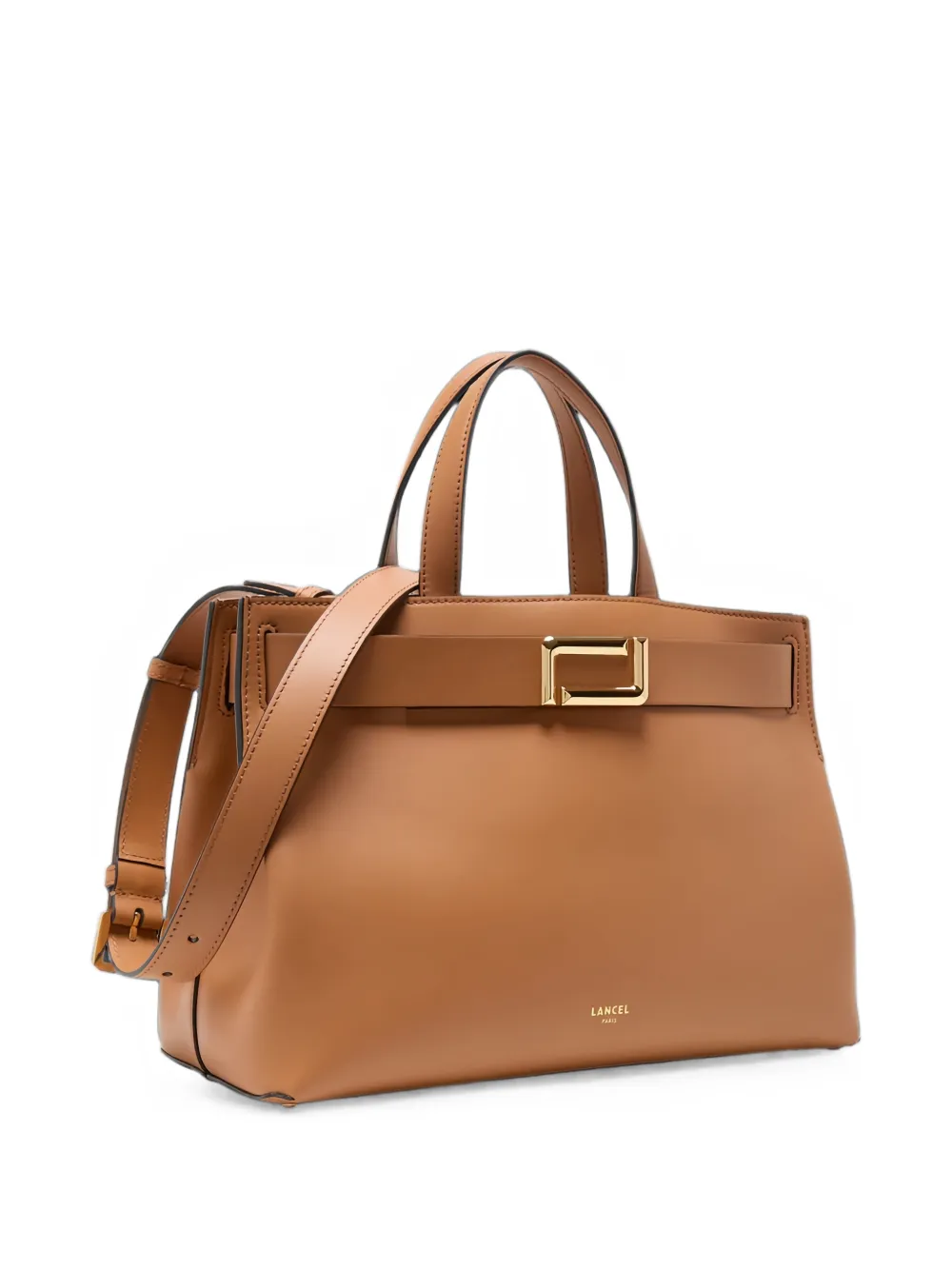 Lancel Medium Angele leren shopper met gesp-detail Bruin