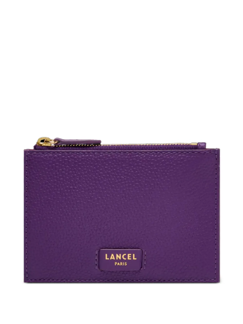 Lancel L Ninon grained-leather card holder - Viola