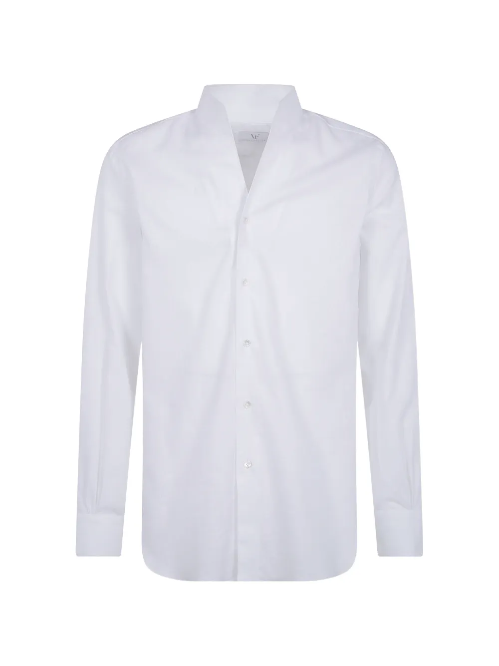 Mazzarelli mandarin-collar long-sleeve shirt - Weiß