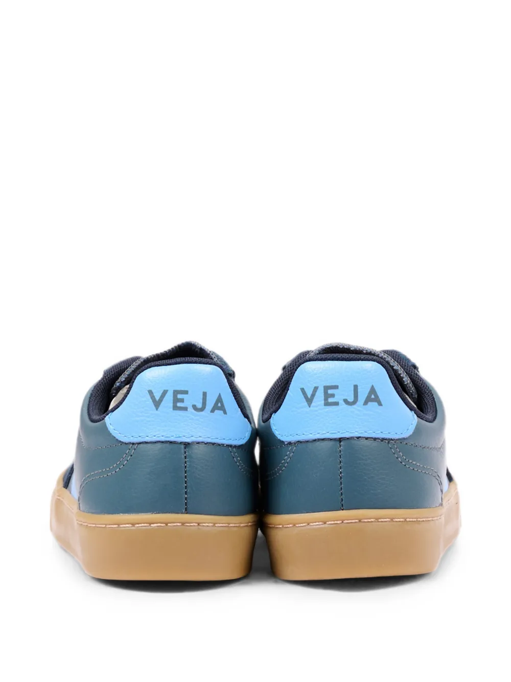 VEJA Kids Volley lace-up leather sneakers Blauw