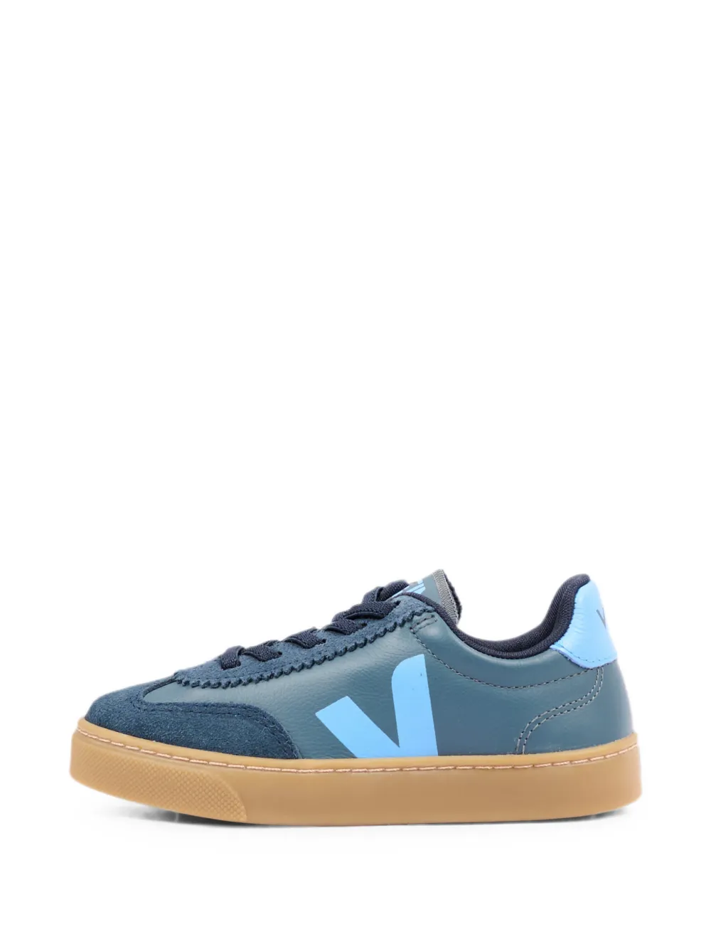 VEJA Kids Volley lace-up leather sneakers Blauw