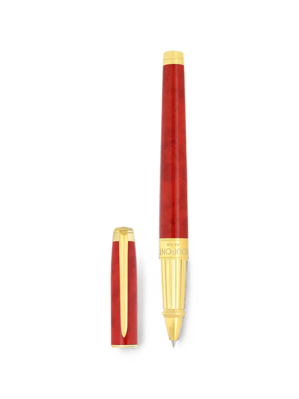 S.T. Dupont Line D Eternity fluted pen - Rosso