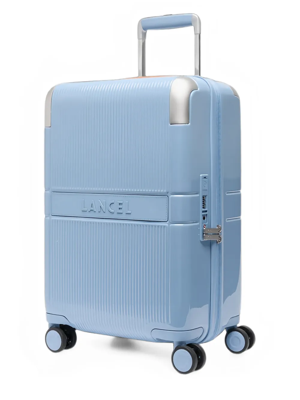 Lancel ribbed logo-detail suitcase Blauw