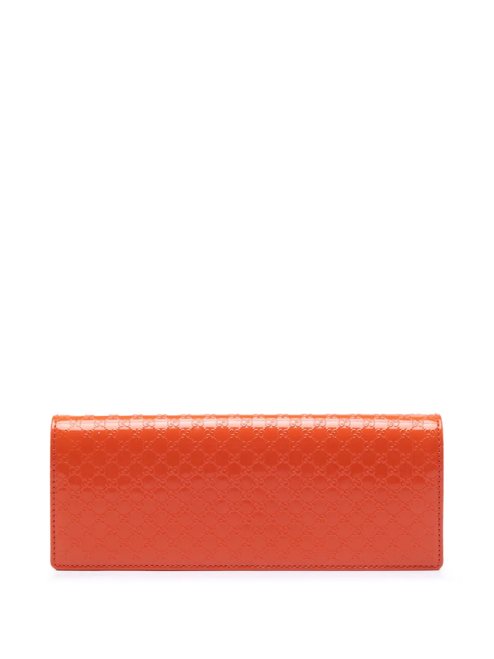 Gucci Pre-Owned 2016-2026 Microguccissima Patent Broadway clutch bag - Arancione