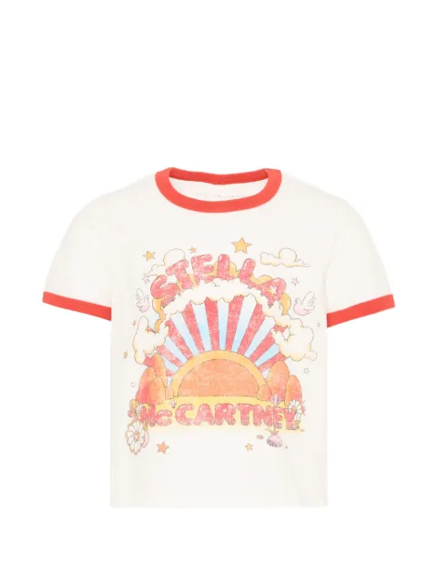 Stella McCartney Kids graphic-print ringer T-shirt