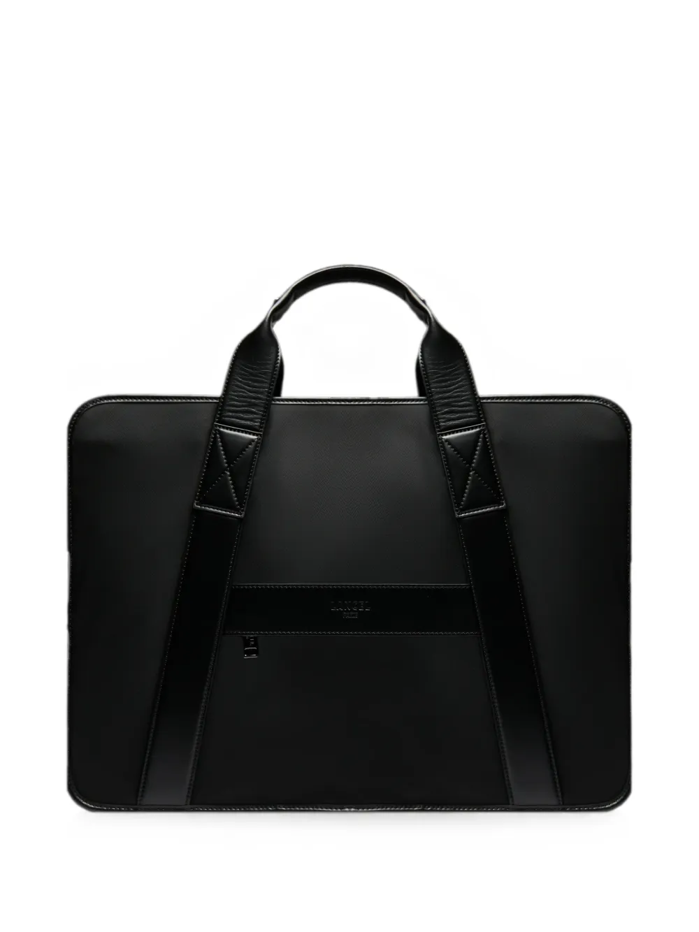 Lancel 45 Mistral reistas met leren afwerking Zwart