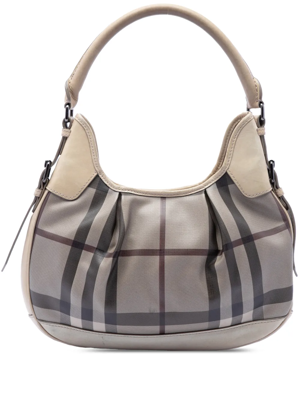 Burberry Pre-Owned 2000-2017 Smoke Check Coated Canvas Brooklyn hobo bag - Grigio