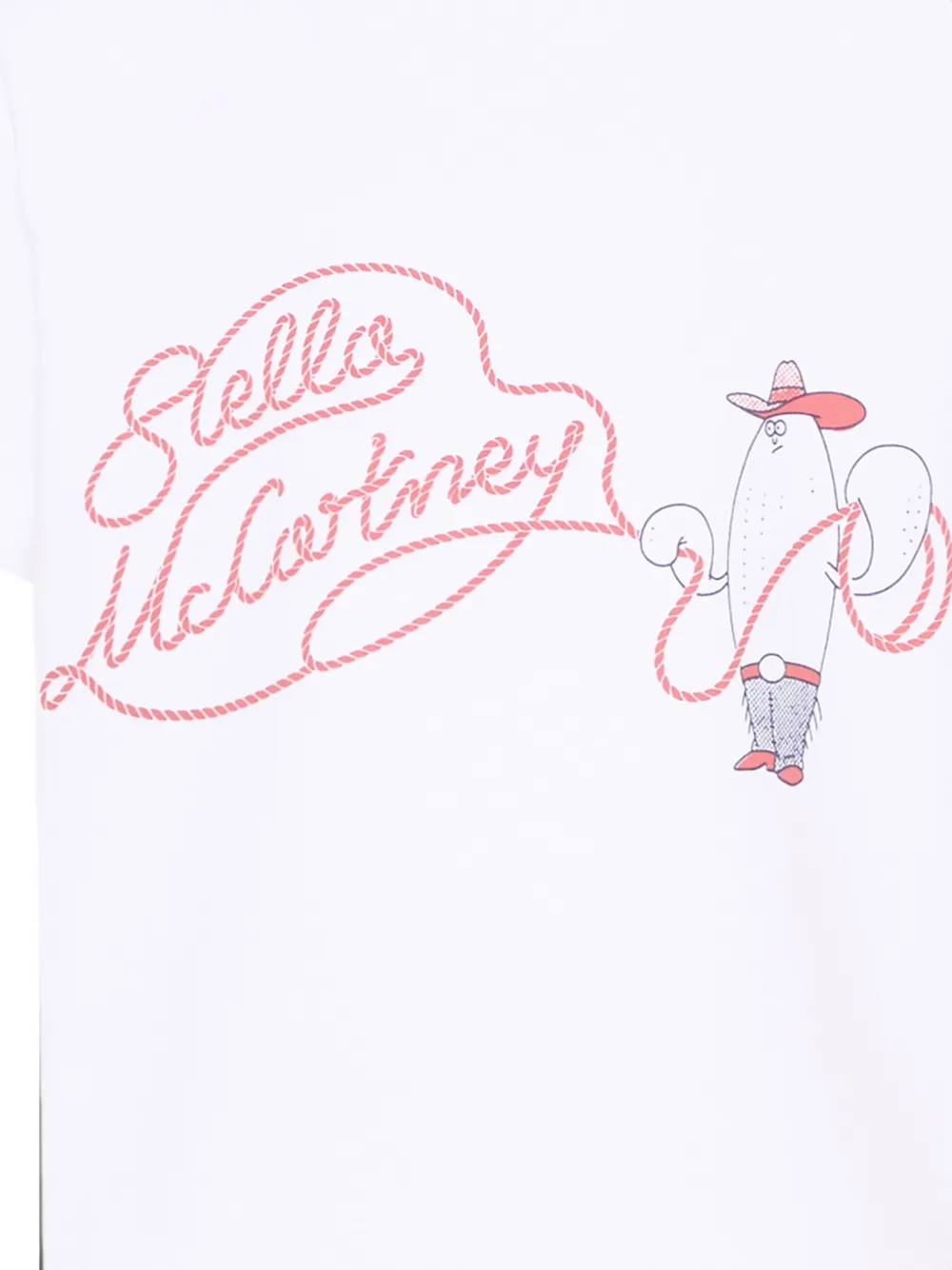 Stella McCartney Kids T-shirt met logoprint Wit
