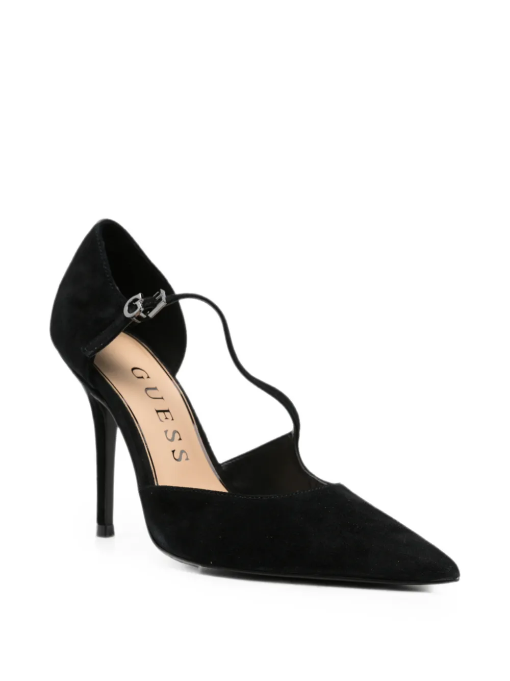 GUESS USA suede T-bar pumps Zwart