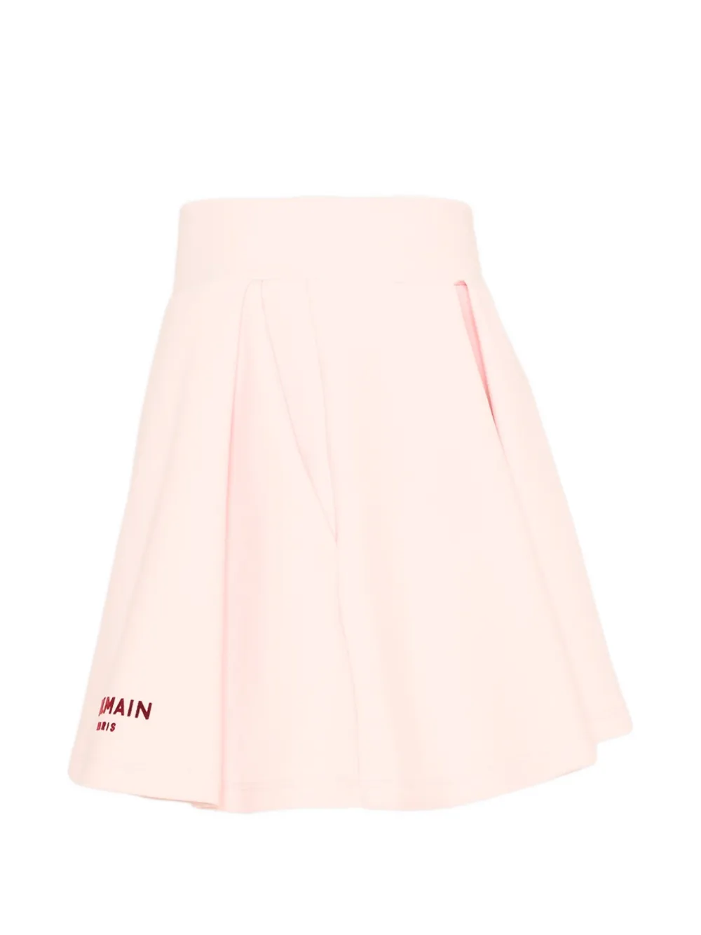 Balmain Kids Plooirok met logoprint Roze