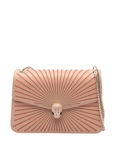 Bvlgari Pre-Owned 2022 Leather Serpenti Forever Razor Cut shoulder bag