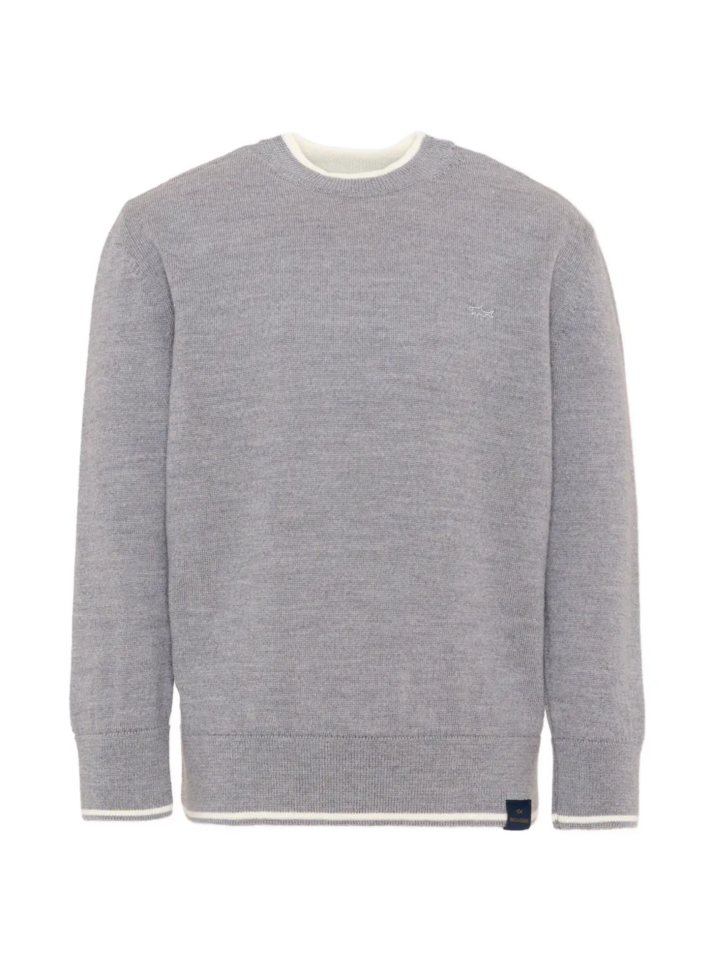 Paul & Shark Junior embroidered-logo wool sweater - Grigio