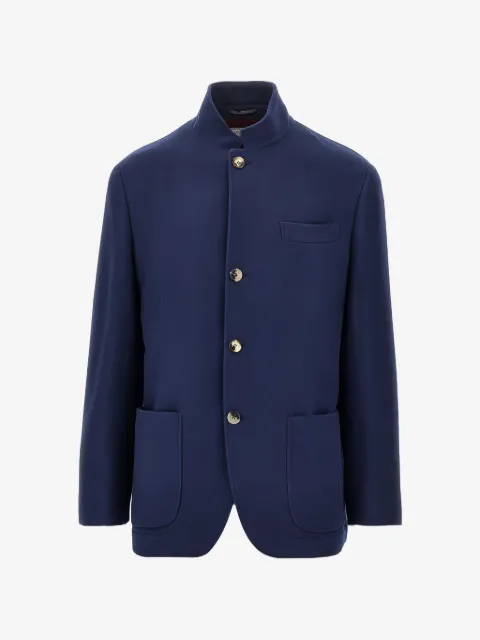 Brunello Cucinelli high-neck button-up blazer