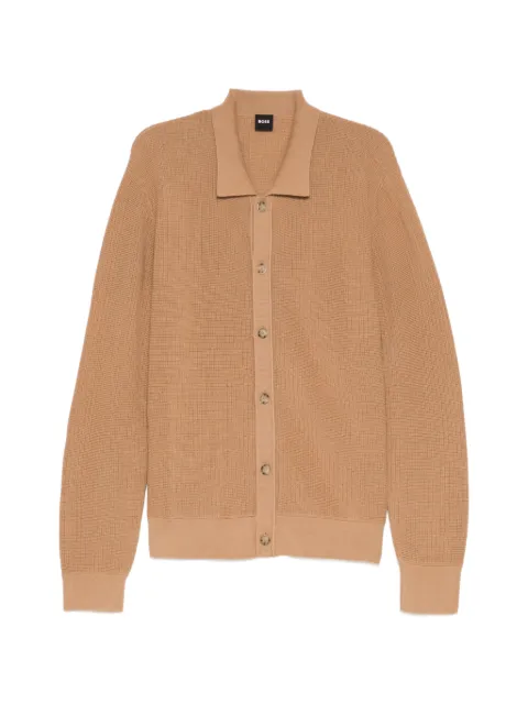 BOSS logo-patch cardigan