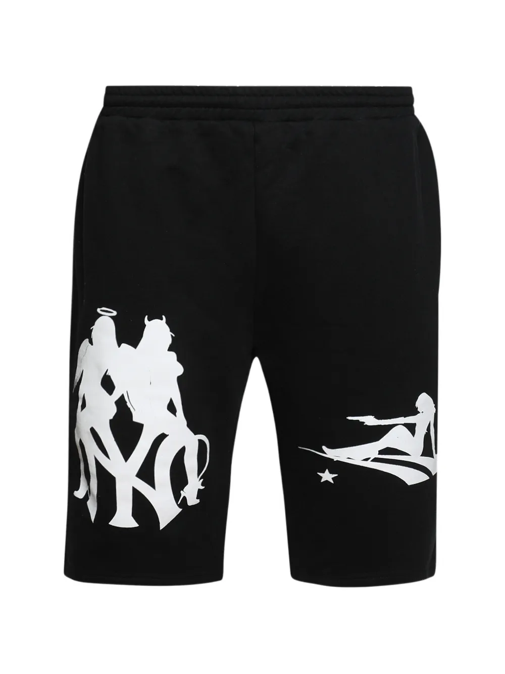 LA MASKARADE Yankees graphic-print shorts - Nero