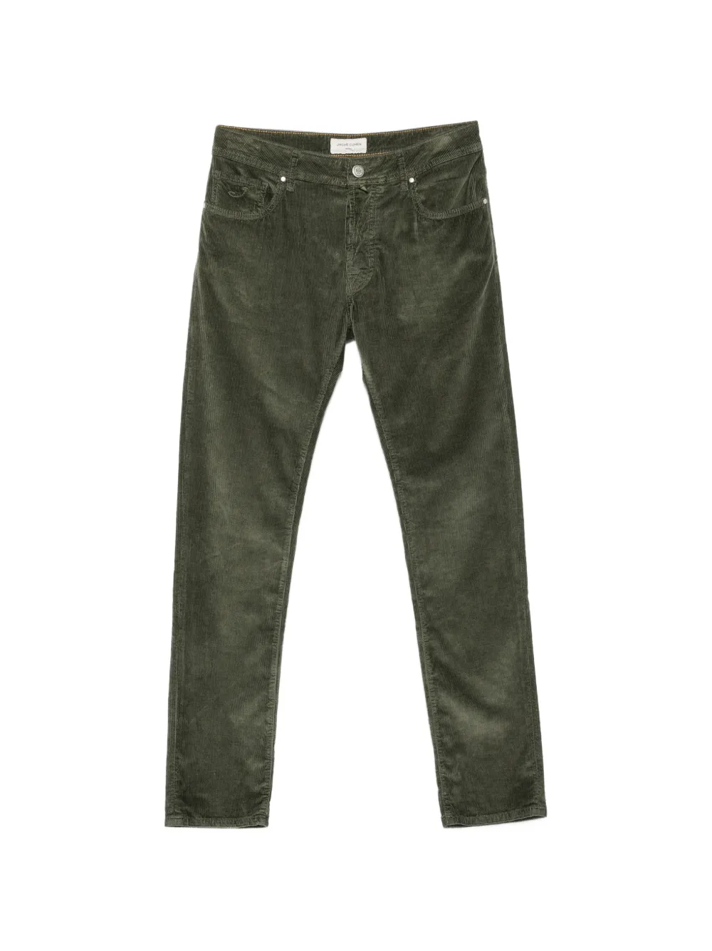Jacob Cohën corduroy logo-patch trousers - Verde