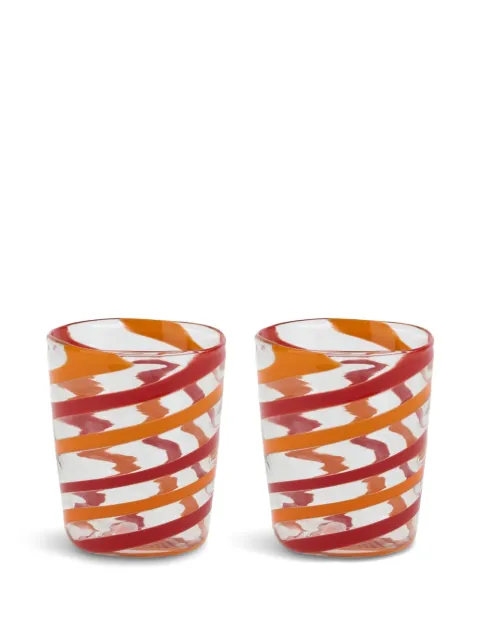 Lisa Corti x Canna Spiral decorative glasses (set of two)