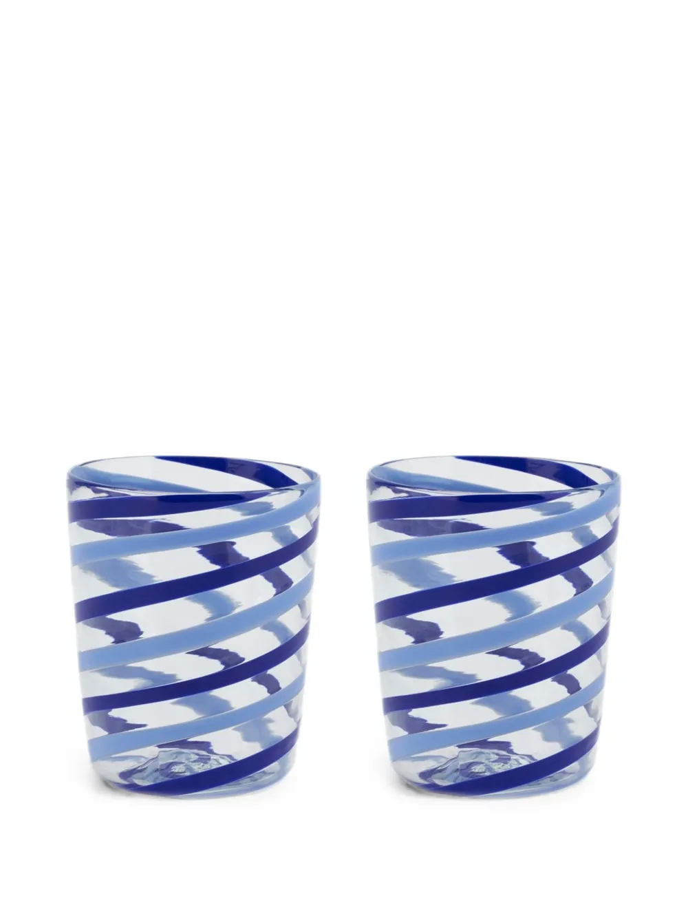 Lisa Corti x Canna Spiral decorative glasses (set of two) - Blau