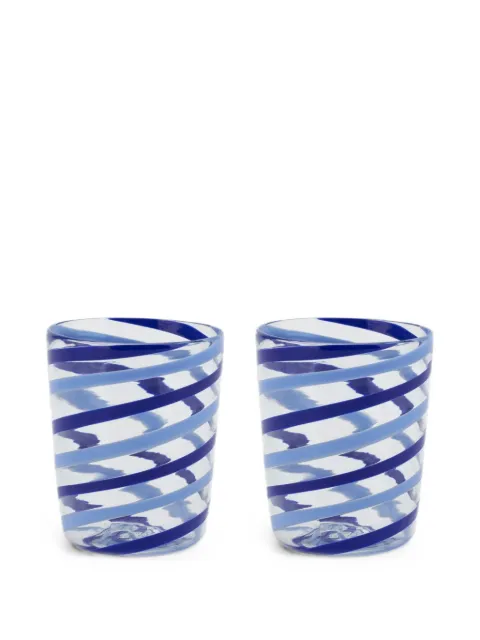 Lisa Corti x Canna Spiral decorative glasses (set of two)