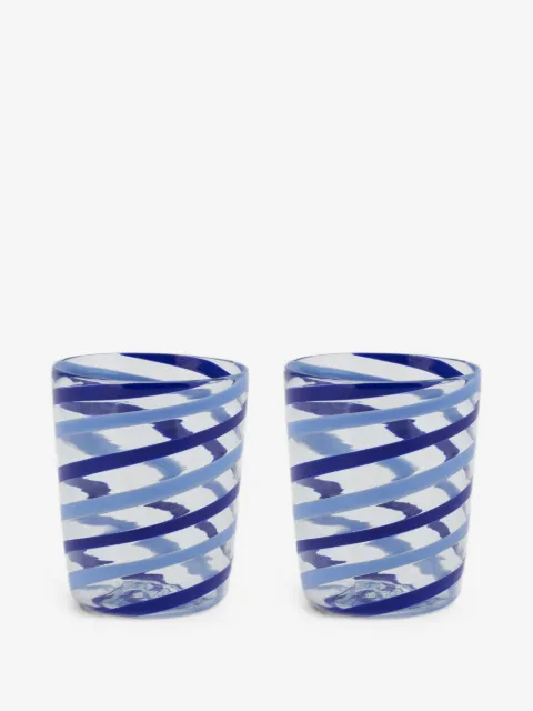 Lisa Corti x Canna Spiral decorative glasses (set of two)