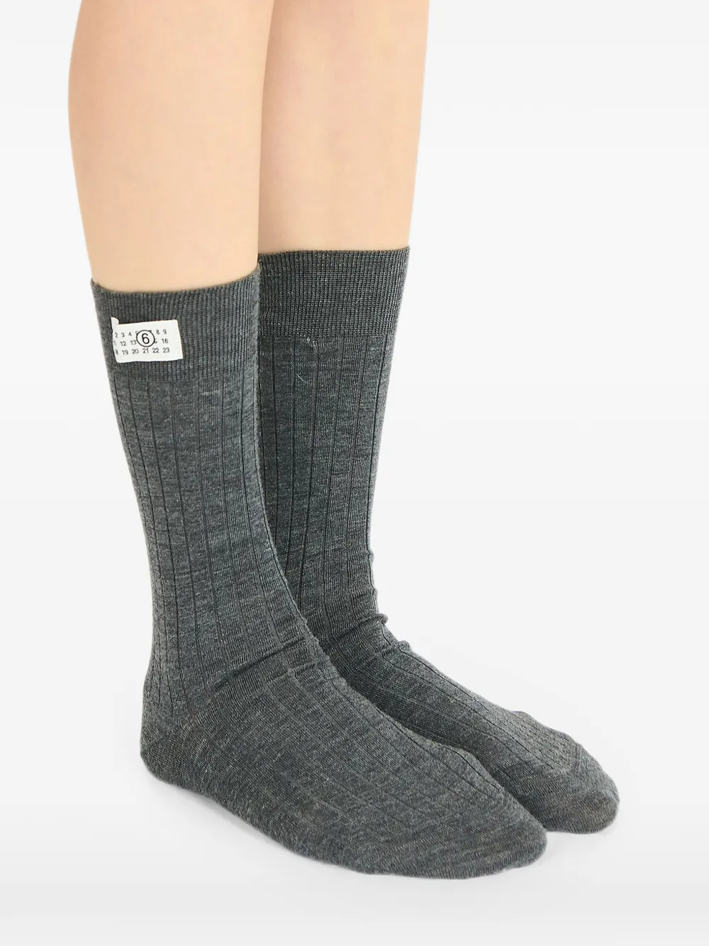 MM6 Maison Margiela Sokken van wolblend Grijs