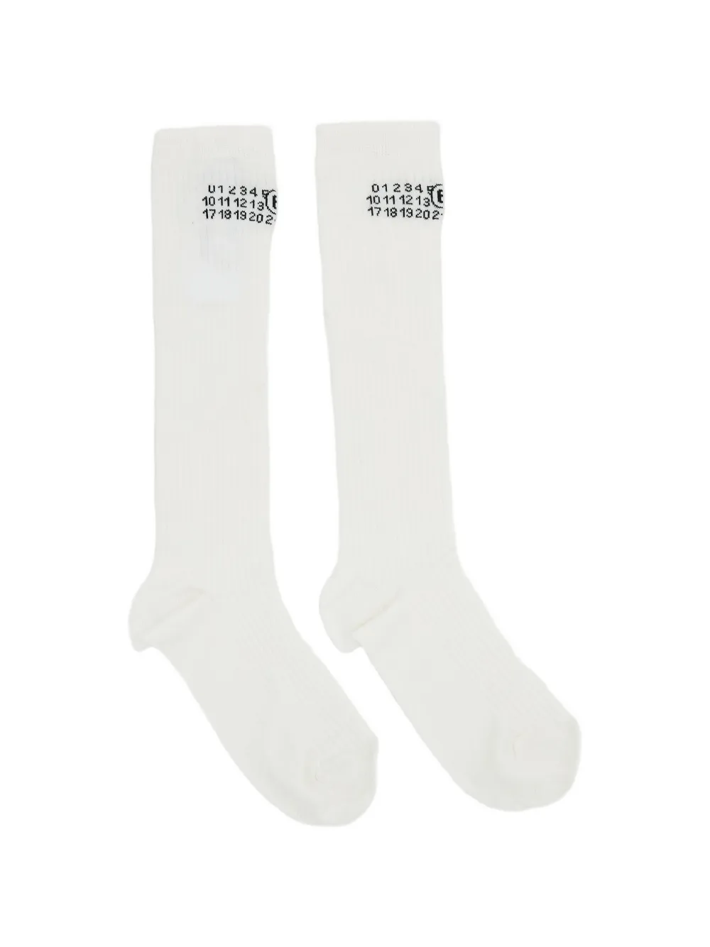Mm6 Maison Margiela Knee-high Socks In White