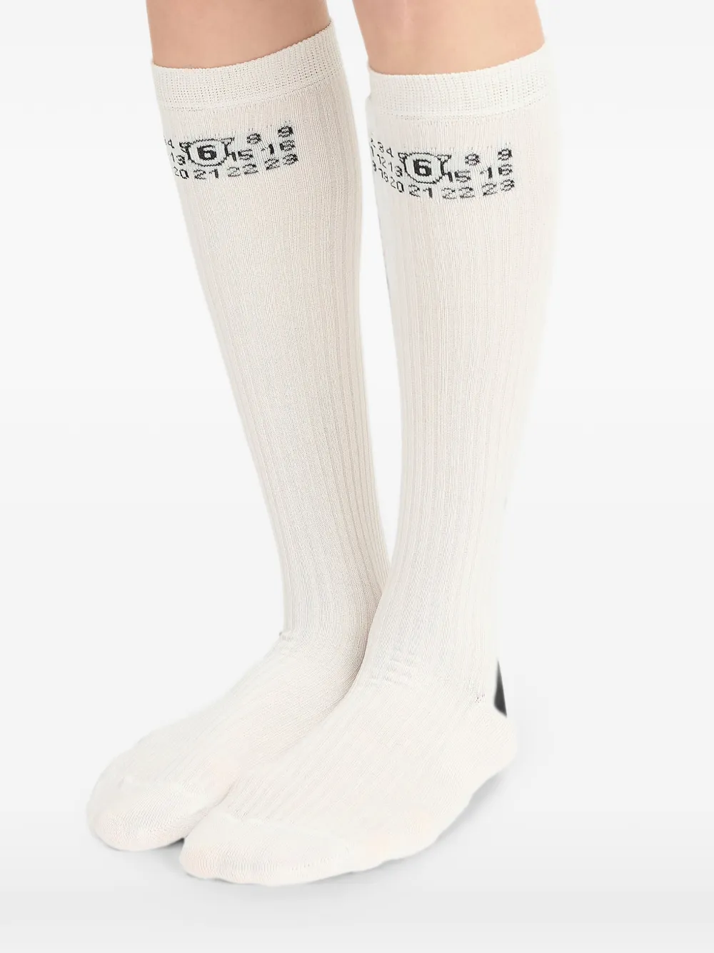 MM6 Maison Margiela Lange sokken Wit