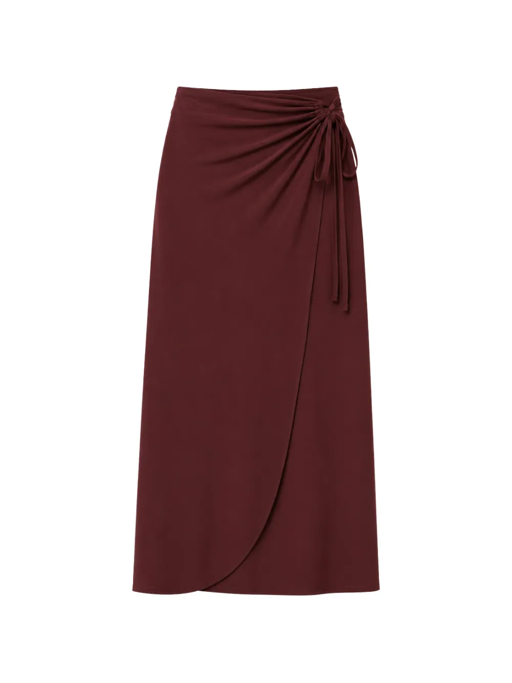 Max Mara wrap-style gathered skirt