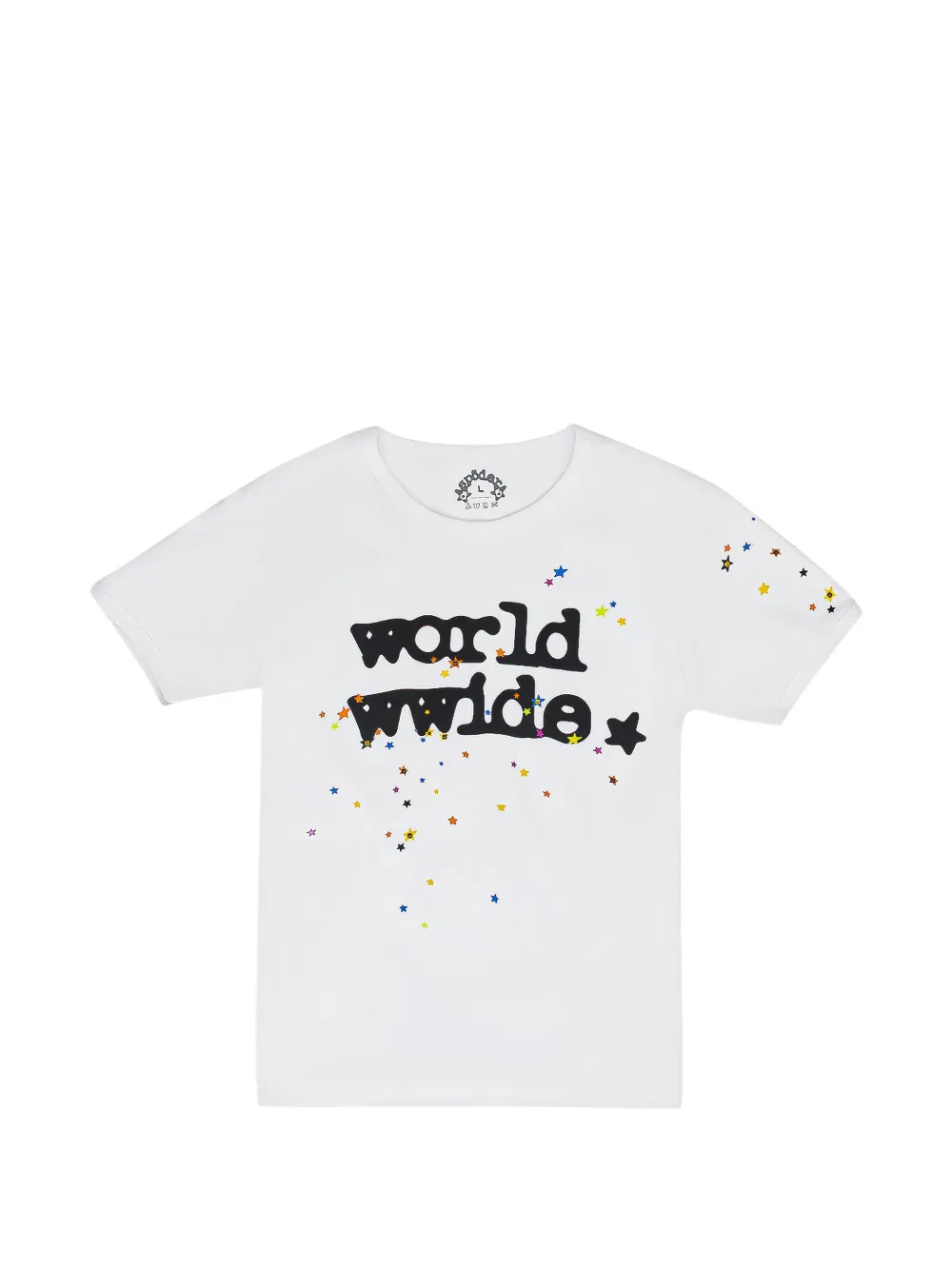 SP5DER star-print logo-print T-shirt - Bianco