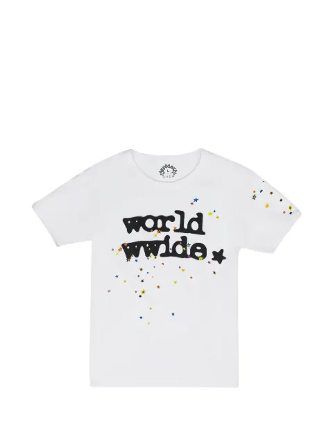 SP5DER star-print logo-print T-shirt