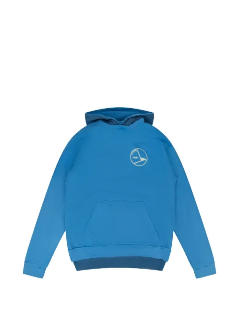 RHUDE logo-print layered-design hoodie