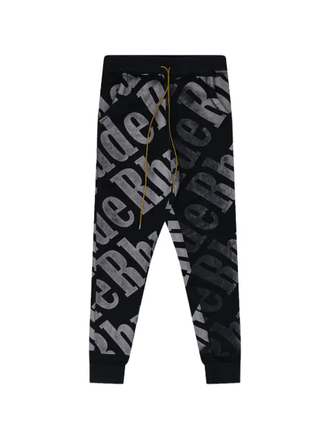 RHUDE logo-print track pants