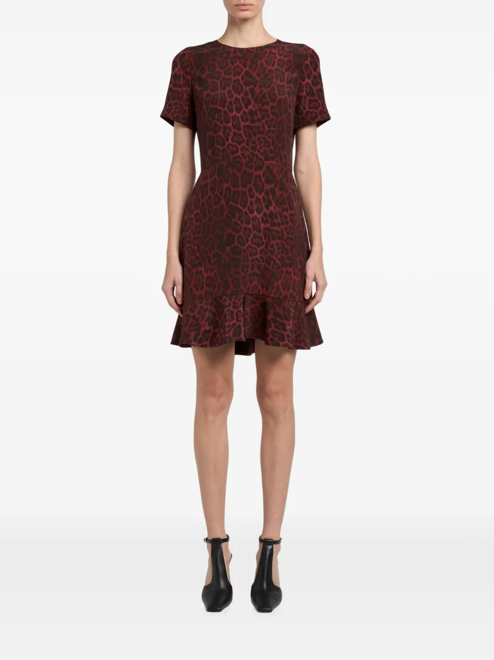 Stella McCartney Jurk met luipaardprint Rood