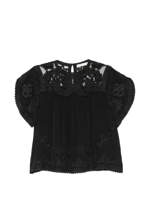 Ulla Johnson Alma lace-embroidered silk top