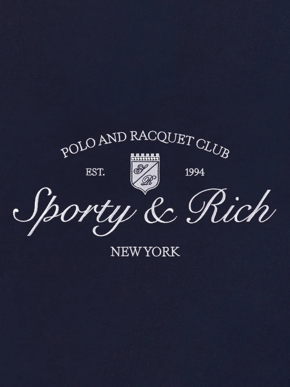 Sporty & Rich Syracuse sweater met borduurwerk Blauw