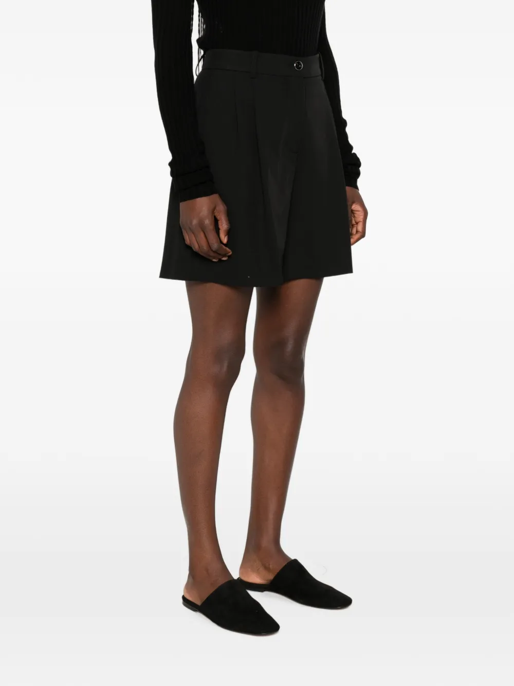 PINKO Geplooide shorts met riem Zwart