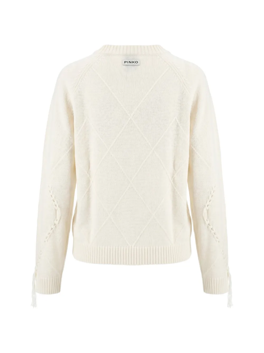 PINKO Gebreide trui met franje Beige