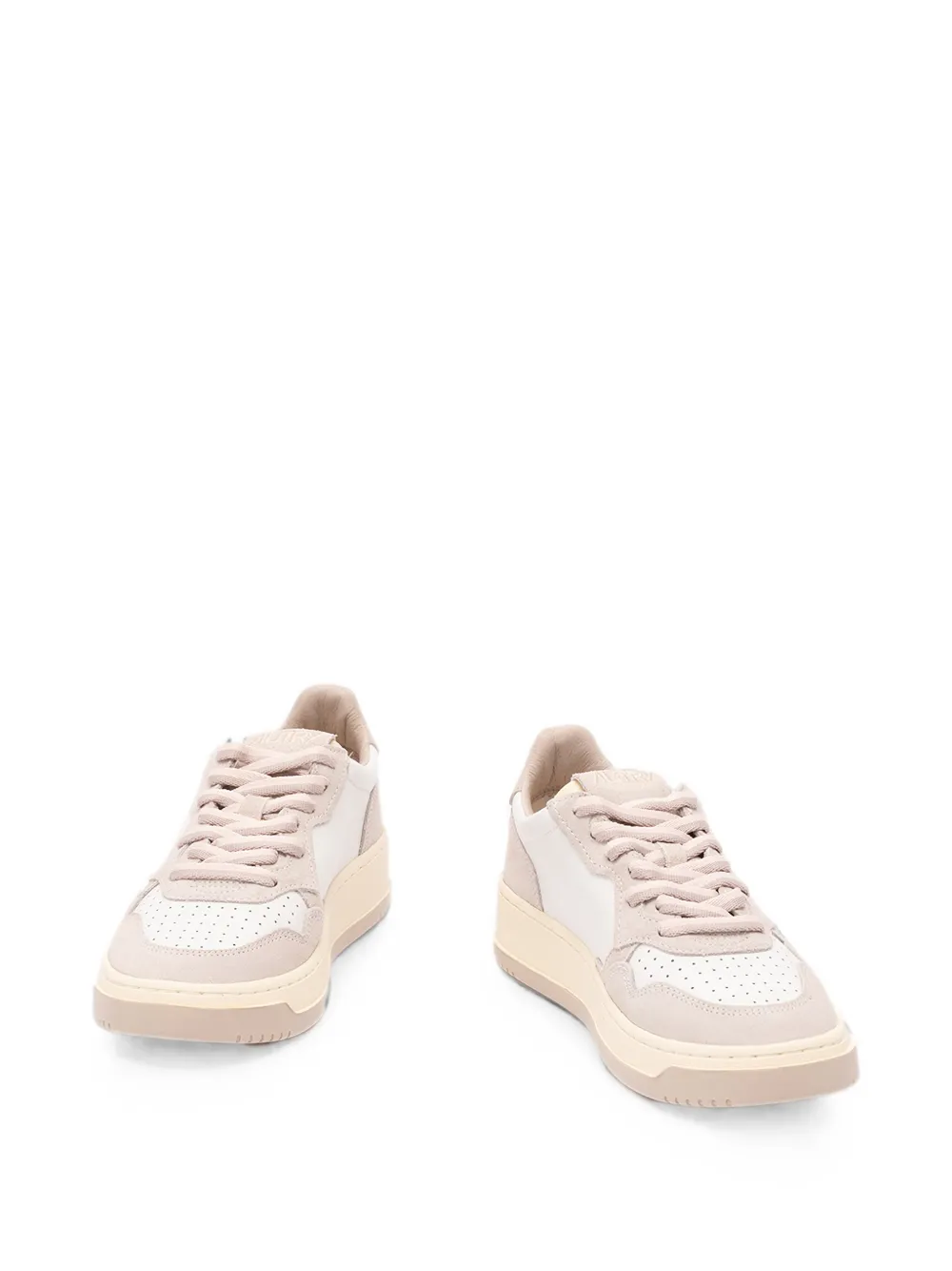 Autry panelled leather sneakers Beige