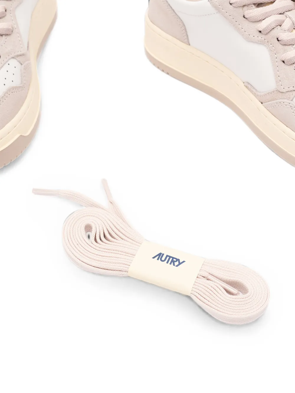 Autry panelled leather sneakers Beige