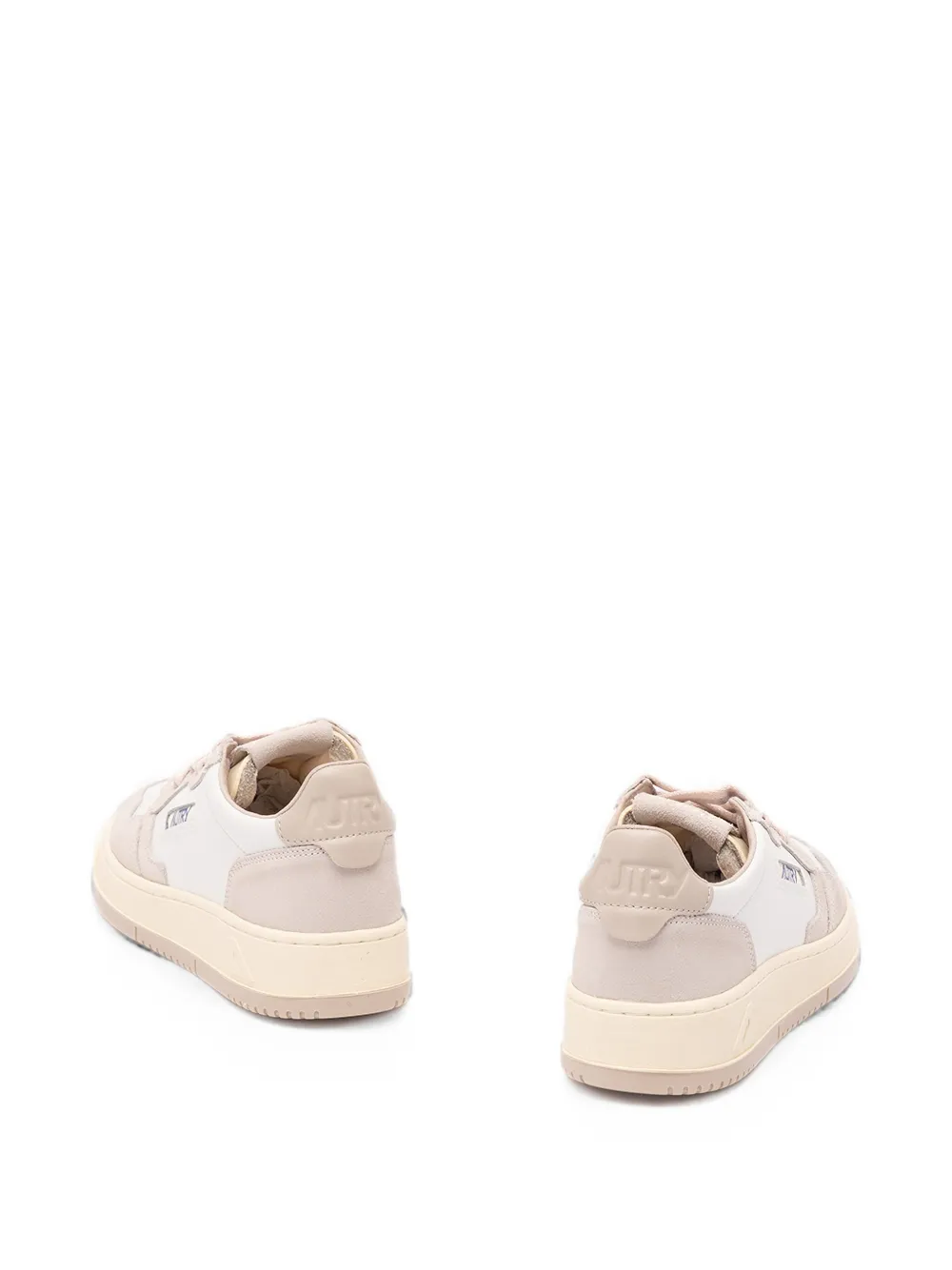 Autry panelled leather sneakers Beige