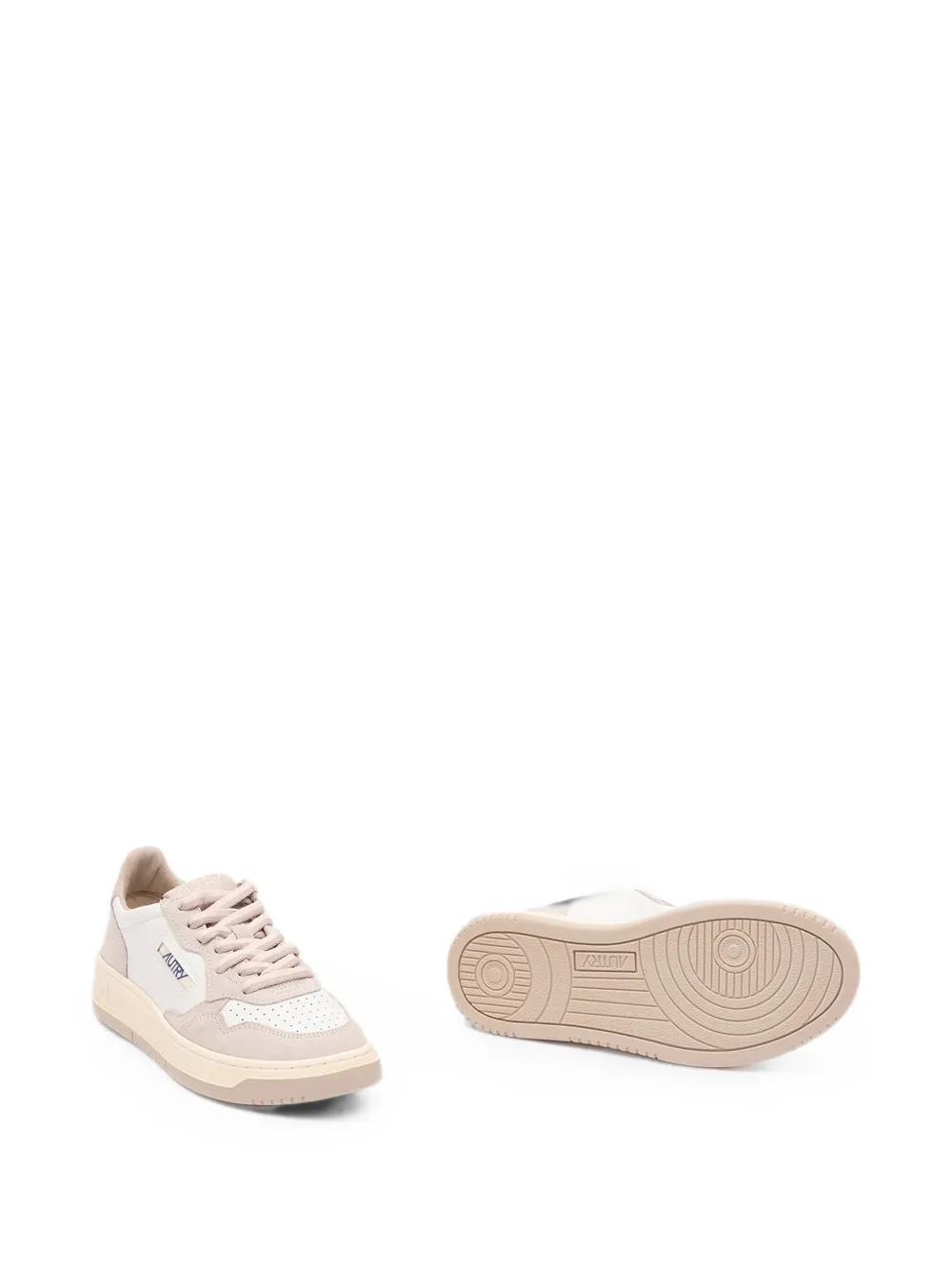 Autry panelled leather sneakers Beige