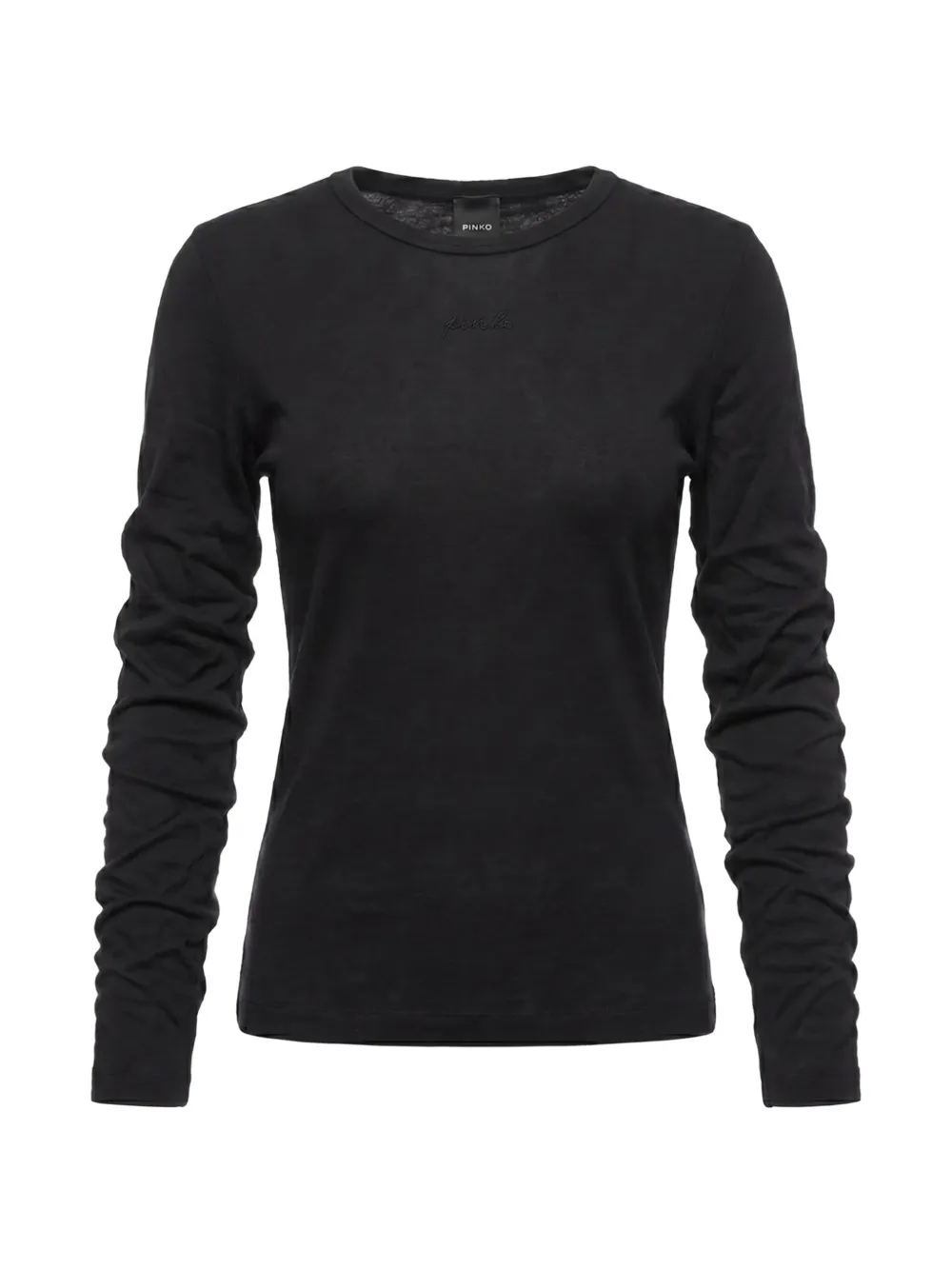 PINKO ruched long-sleeve sweater - Nero