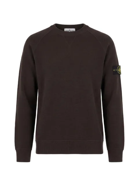 Stone Island logo-patch raglan-sleeve sweater