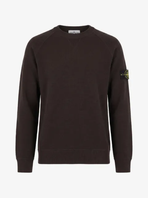 Stone Island logo-patch raglan-sleeve sweater