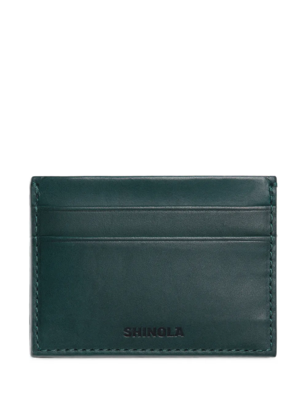 Shinola vachetta leather card case - Verde