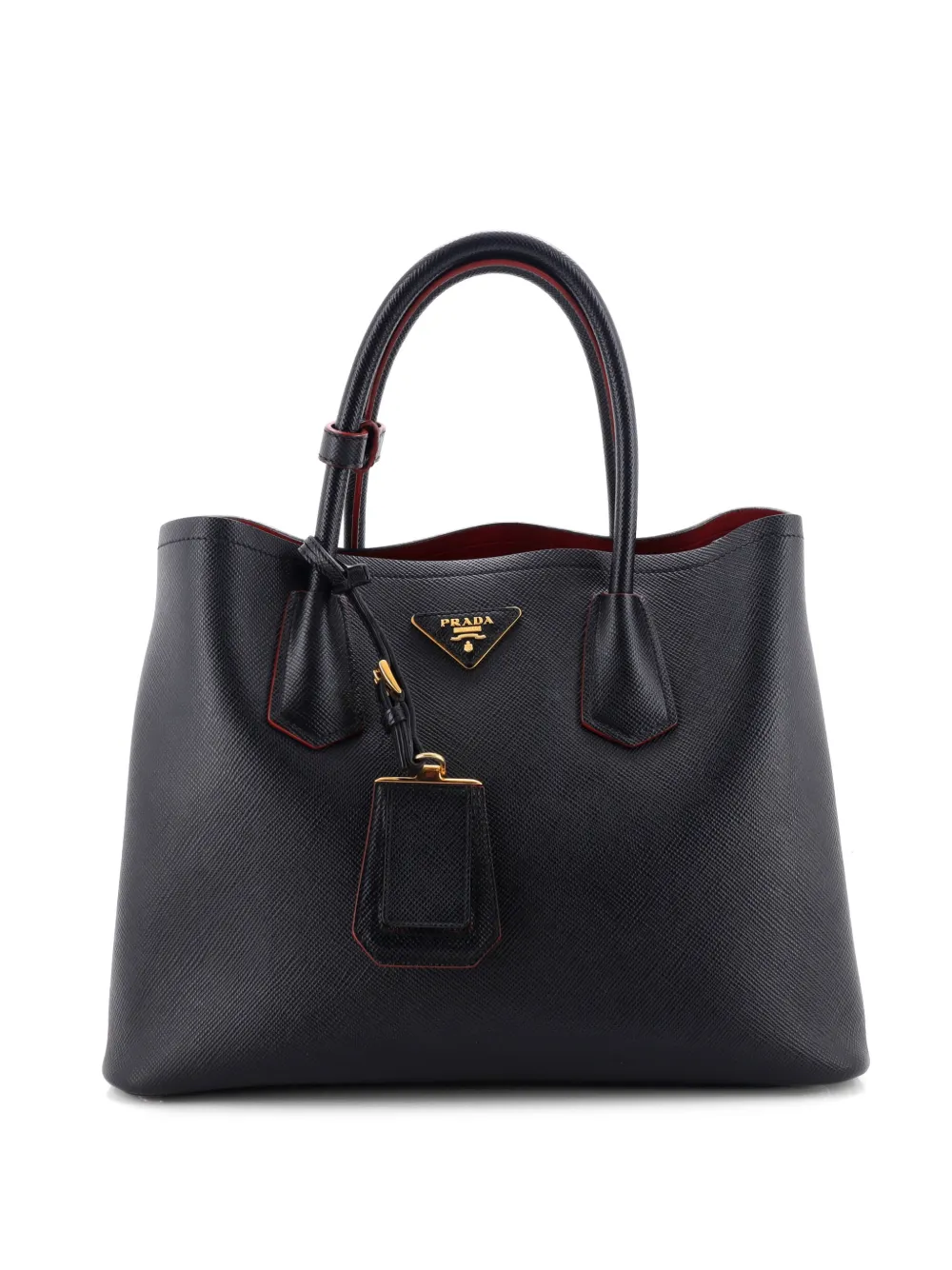 Prada Pre-Owned Cuir Double Saffiano Leather Medium tote bag - Schwarz