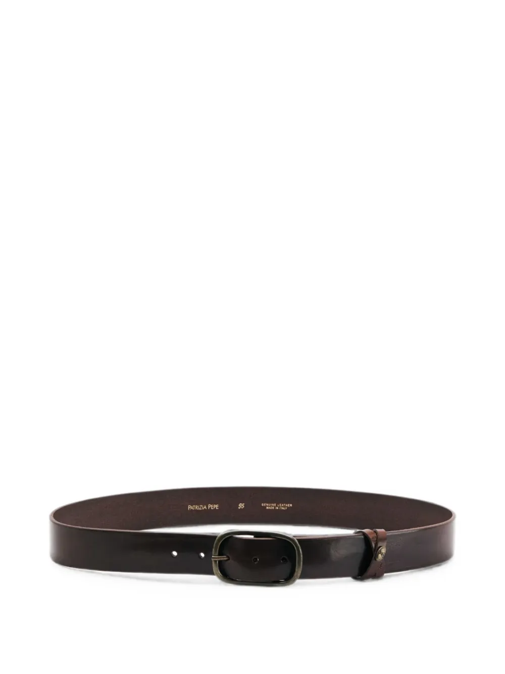 Patrizia Pepe smooth leather belt - Marrone