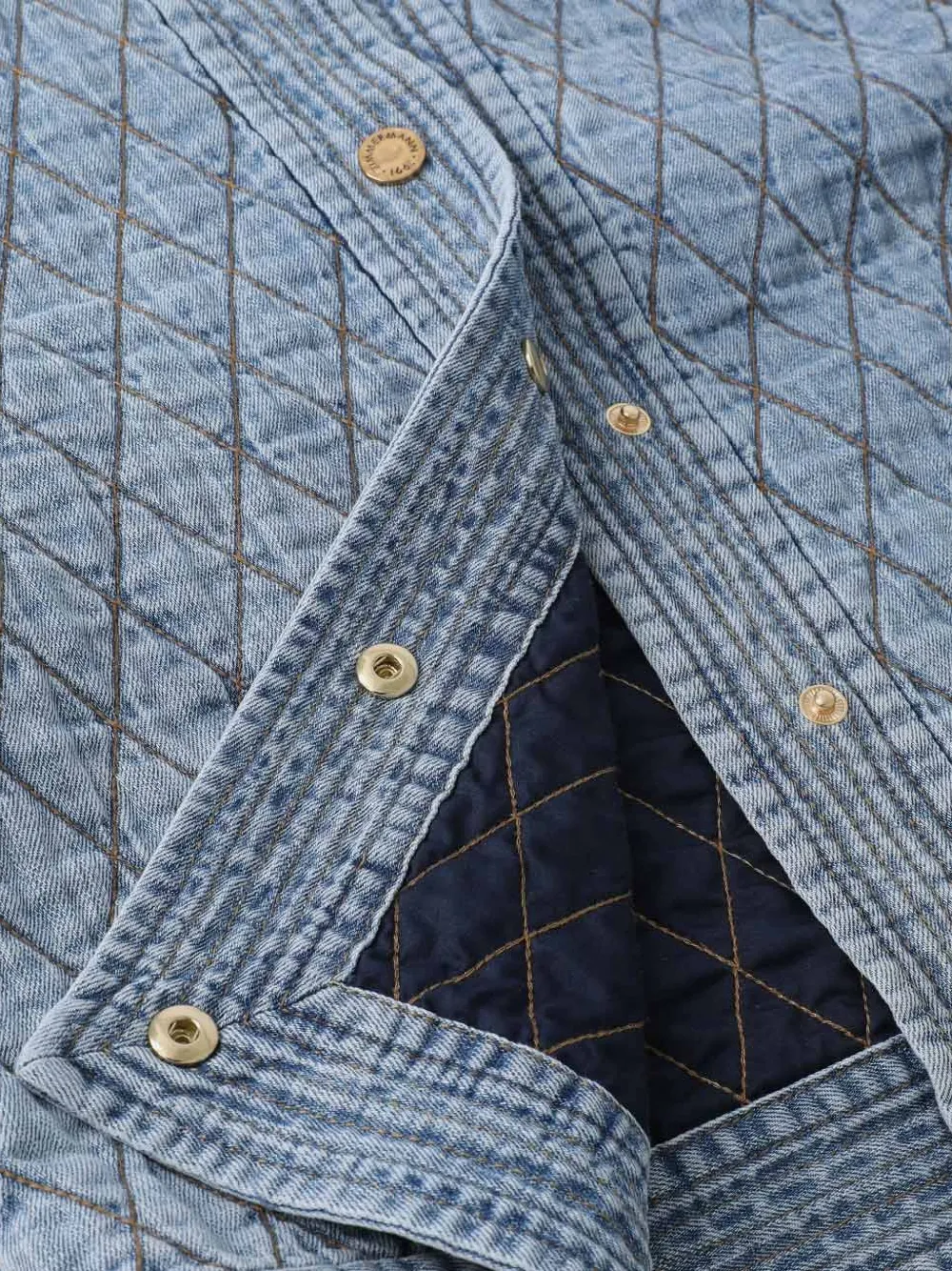 ZIMMERMANN Indra gewatteerd denim jack Blauw